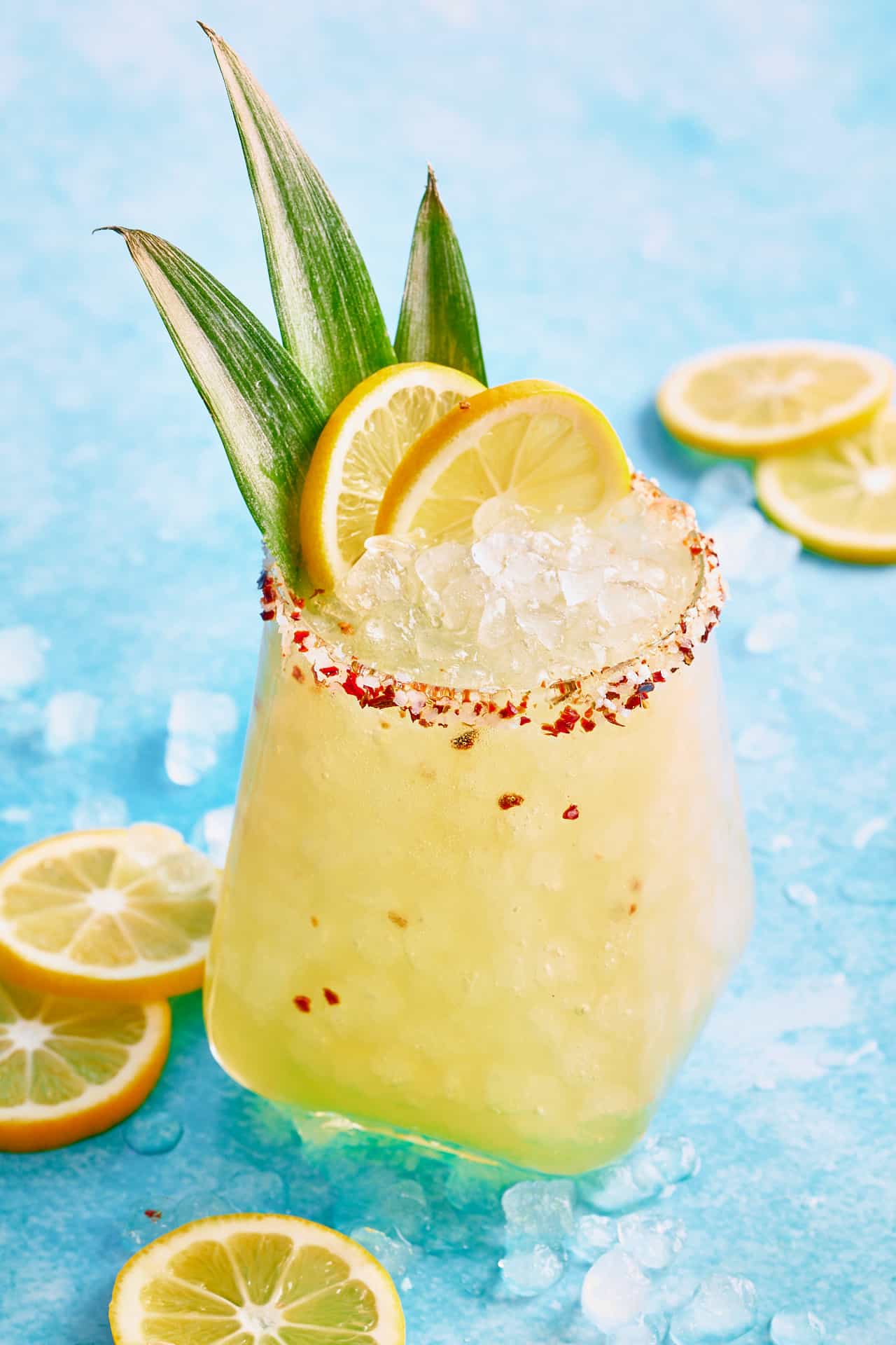 A non-alcoholic cocktail of alcohol free tequila, pineapple kombucha, mango nectar and lime.