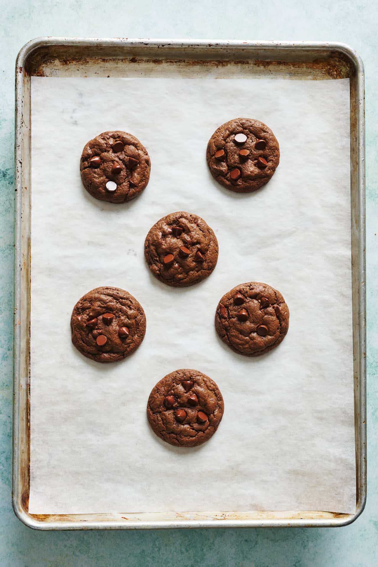 baked cookies on a baking sheet