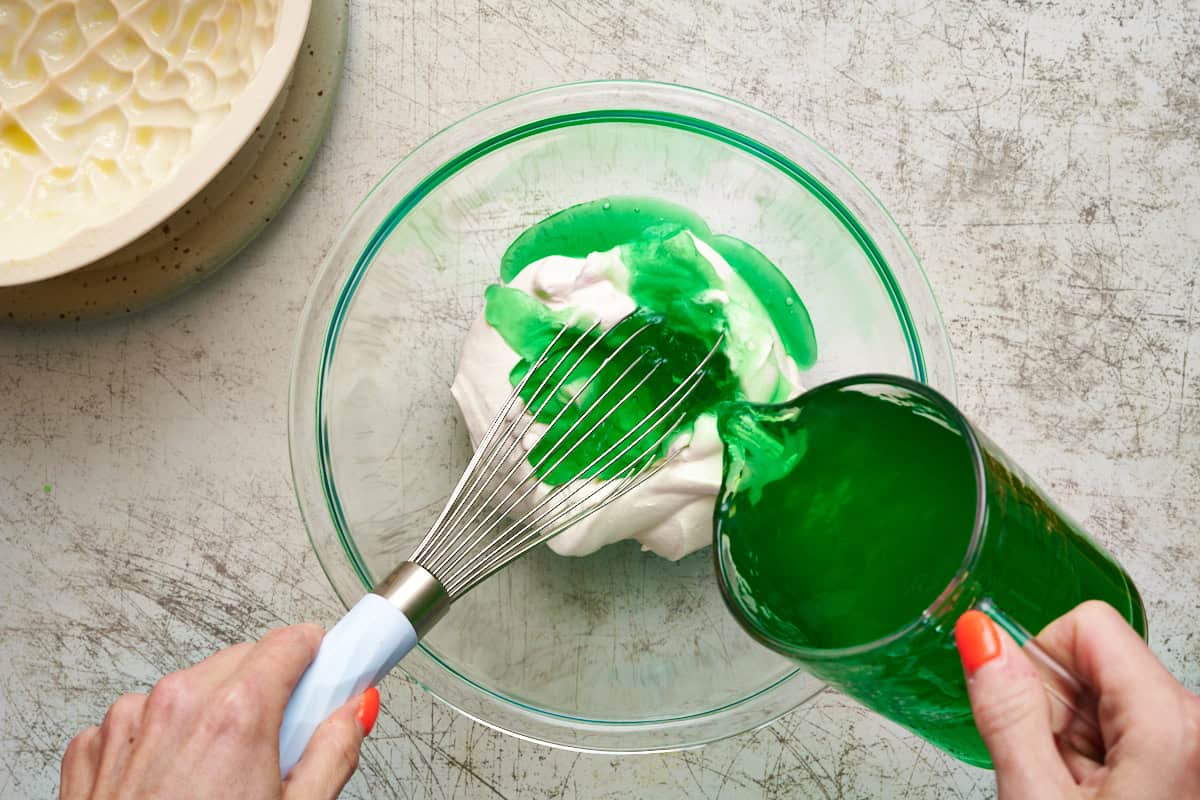 adding jello to the cool whip