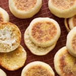 english muffins on a cooling rack