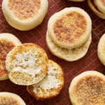 english muffins on a cooling rack