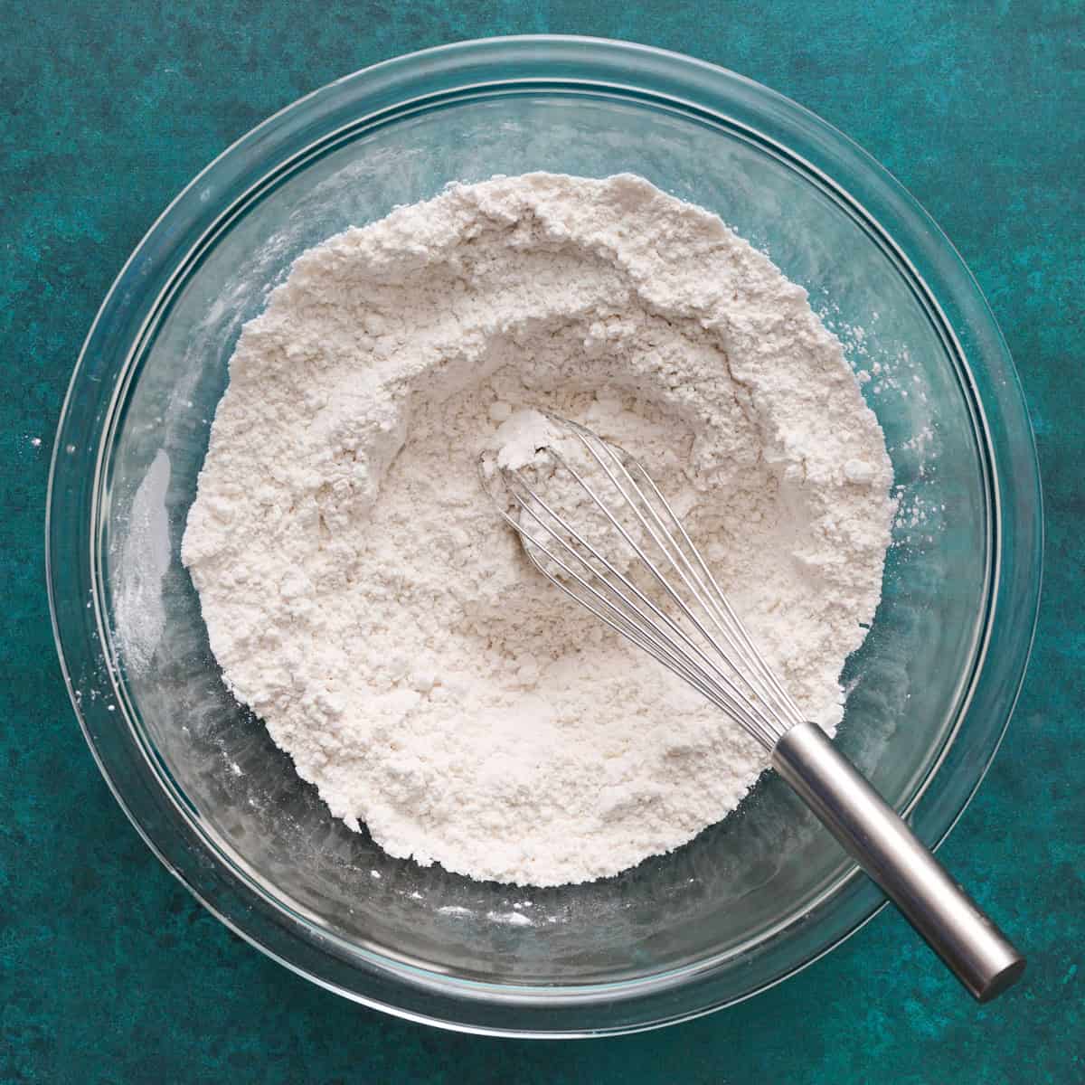 dry ingredients combined in a bowl