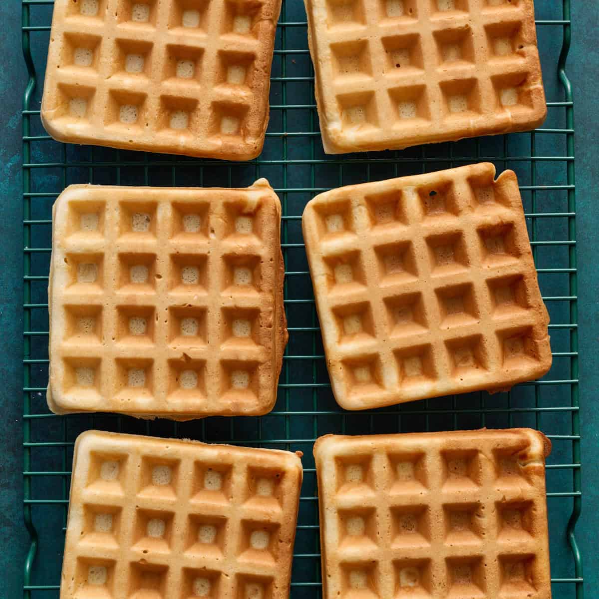 waffles on a cooling rack