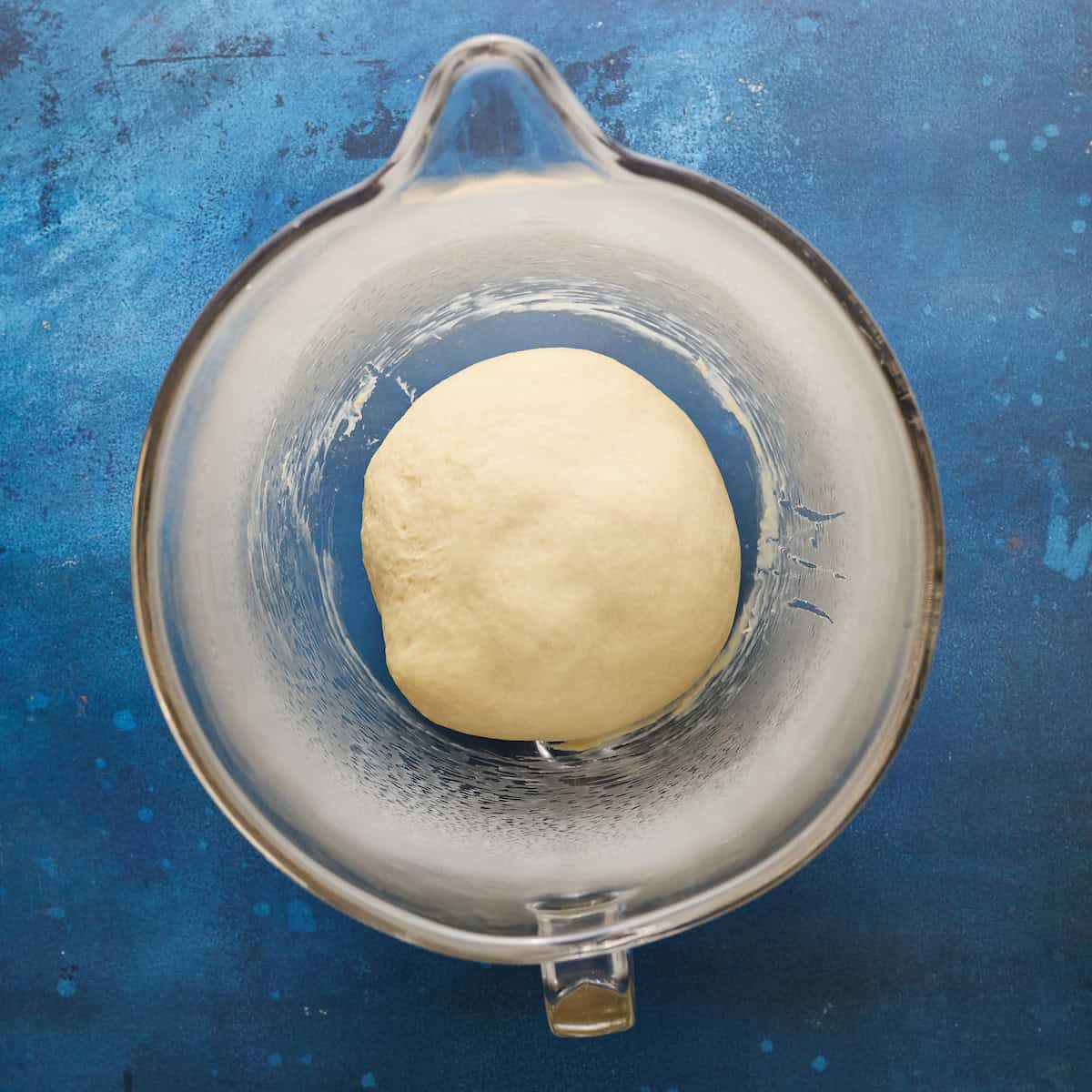mixed dough in a bowl ready for first rise