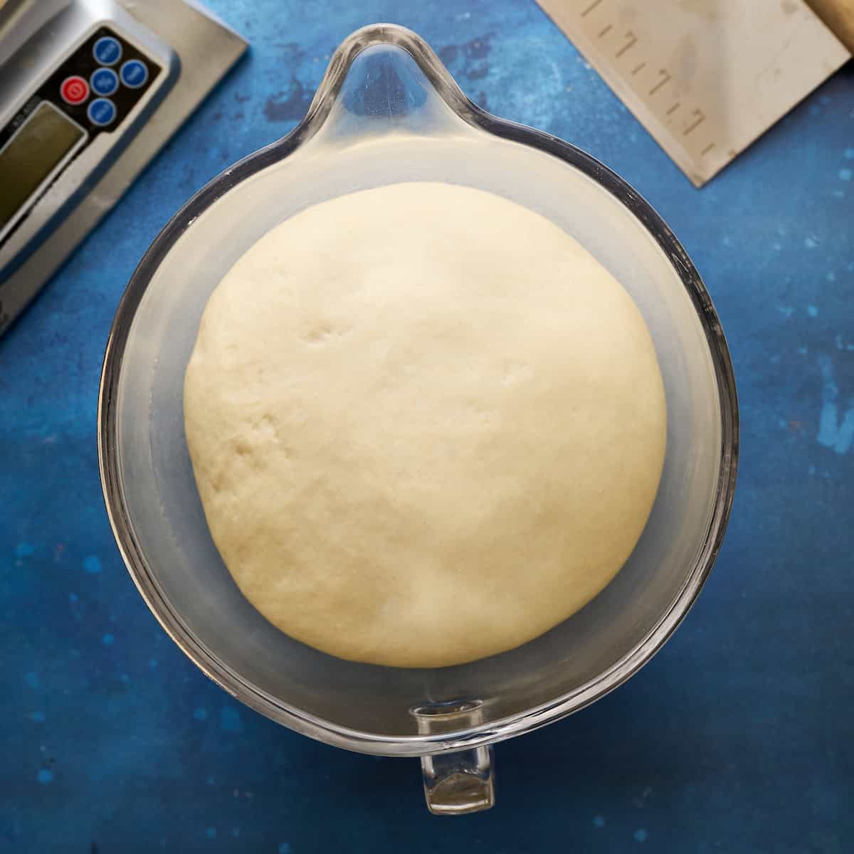 dough after first rise and doubled in size