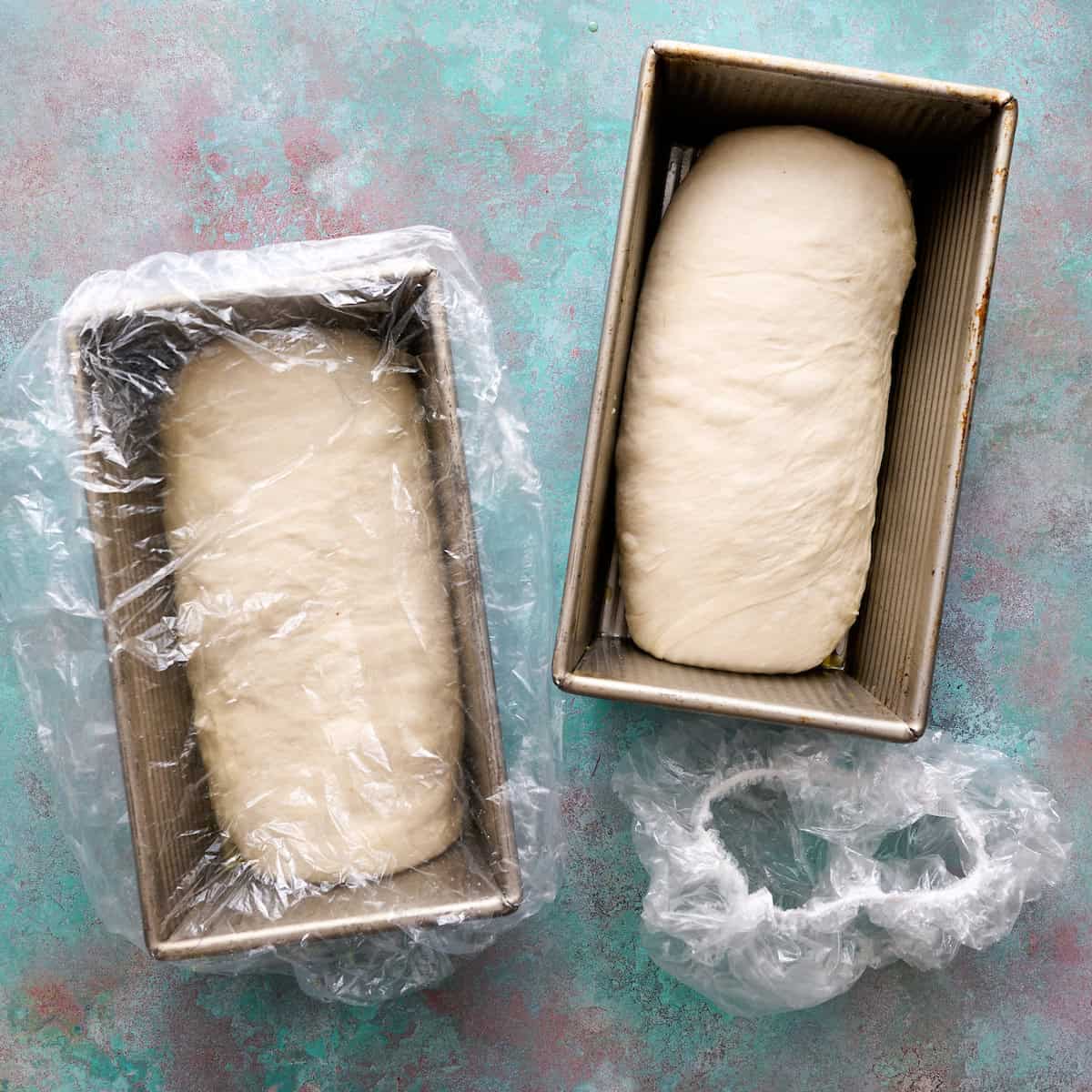 two loaves in baking pans
