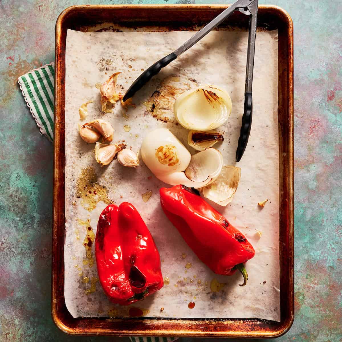 vegetables after being roasted and caramelized