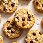 leftover oatmeal cookies with oats scattered