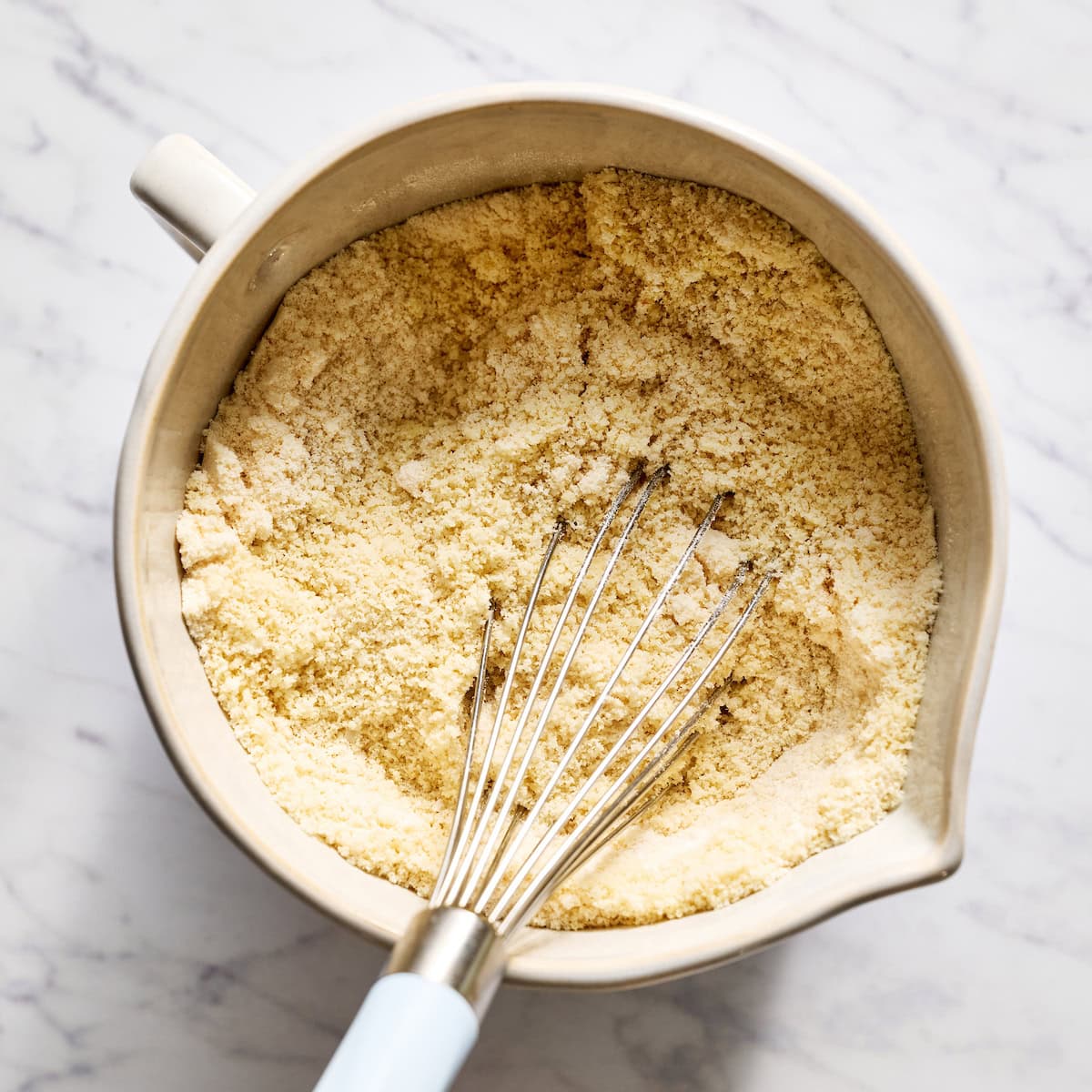 whisking the dry ingredients together