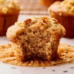 Sourdough Banana Muffins with fluffy interior and nice bakery-style dome