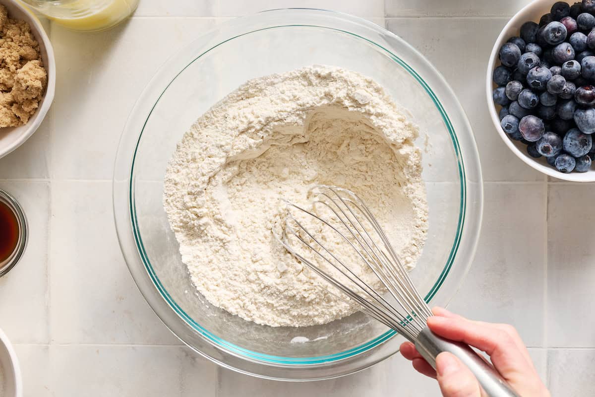 whisking together the dry ingredients