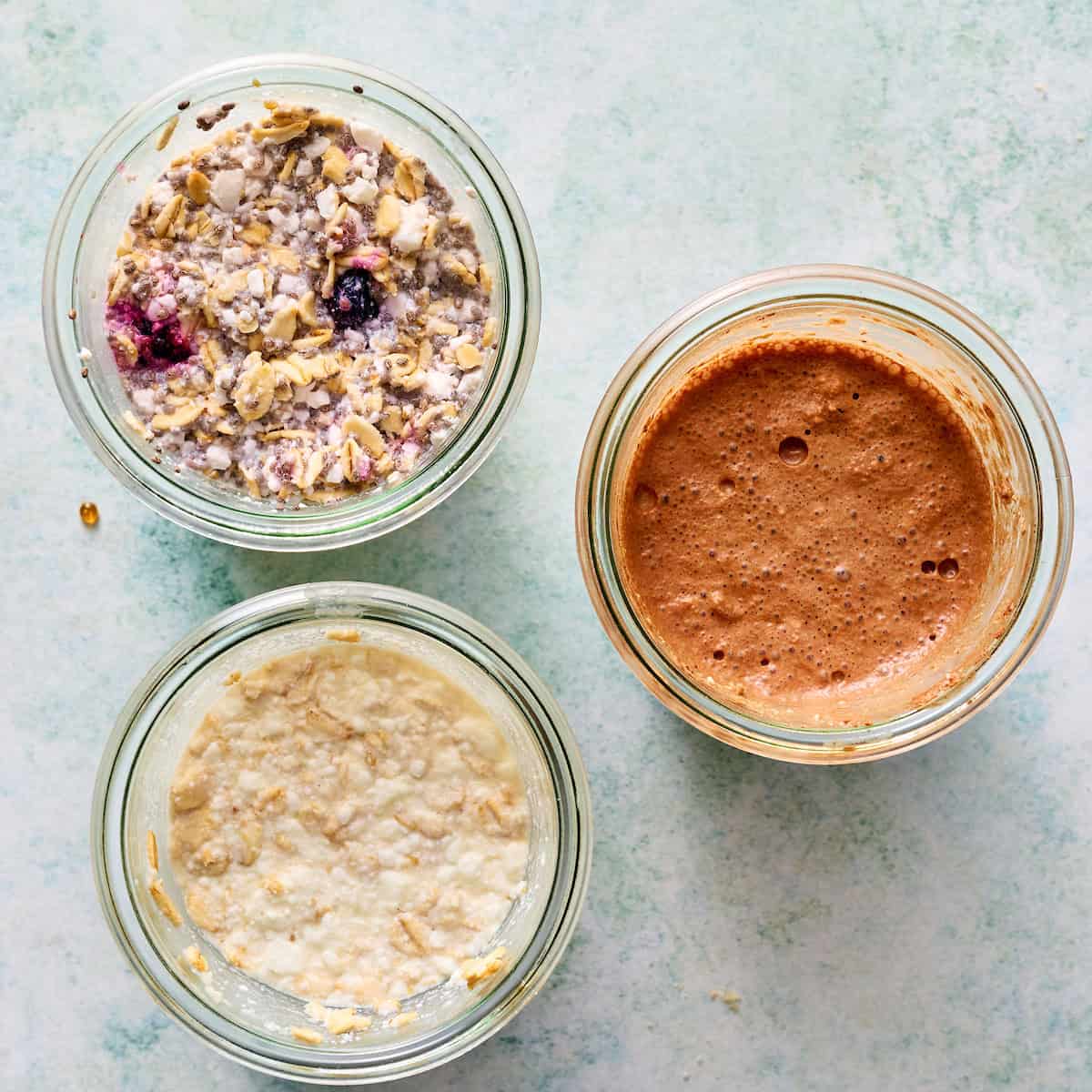 overnight oats the next day, ready to eat