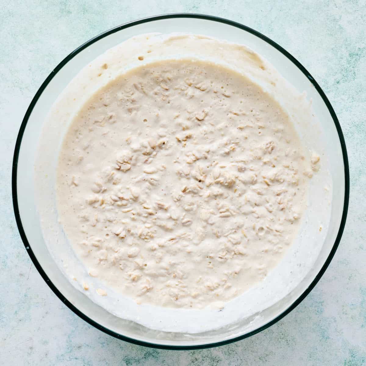 big batch of overnight oats in a large bowl after chilling