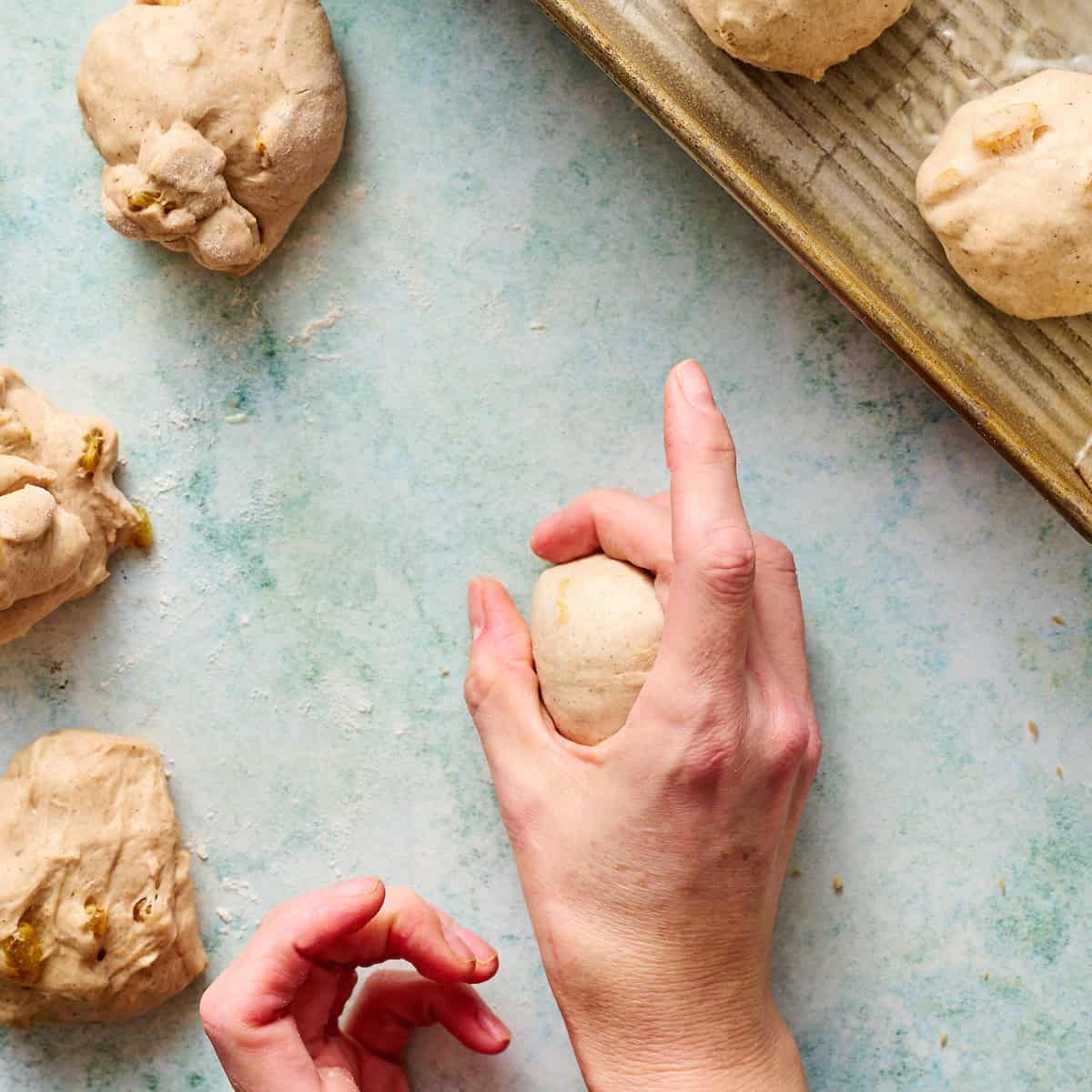 rolling ball until smooth on top