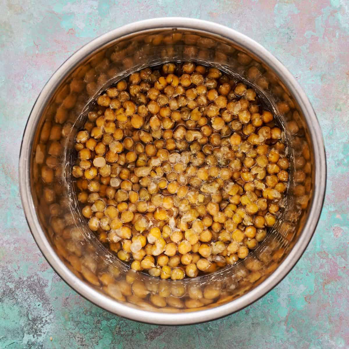chickpeas after cooking in the instant pot