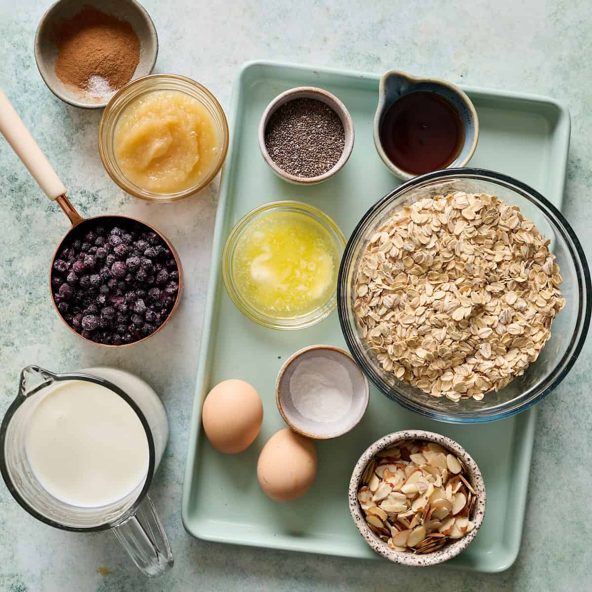 ingredients to make baked oatmeal