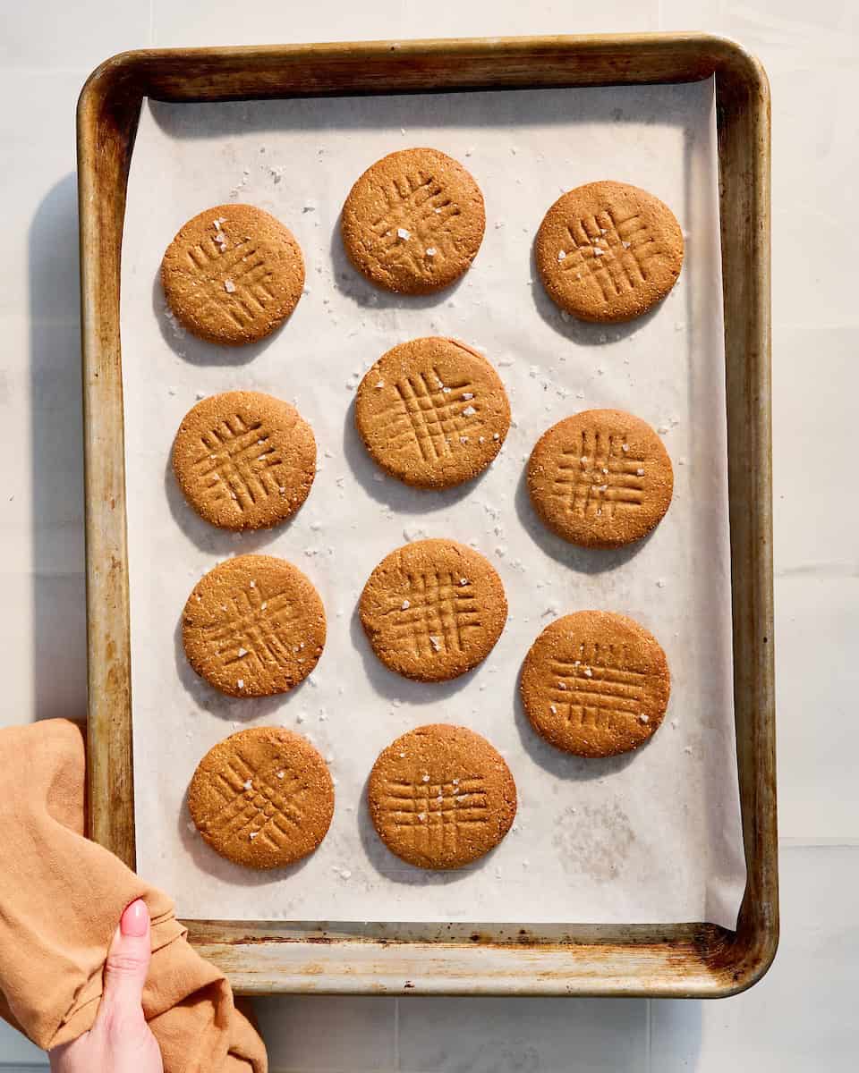 baked cookies from the oven
