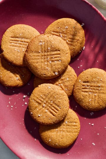 platter of sugar free peanut butter cookies
