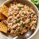 southwest chicken salad with crackers