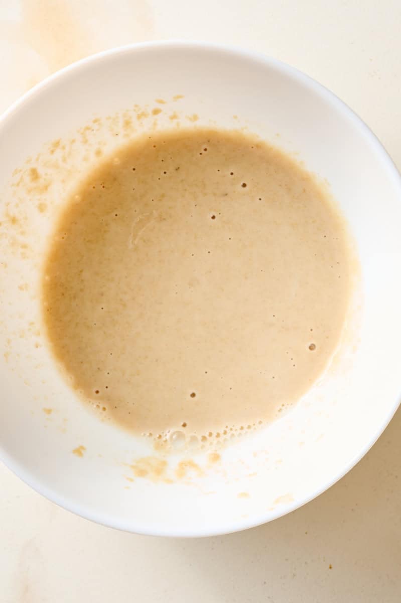 wet ingredients mixed together